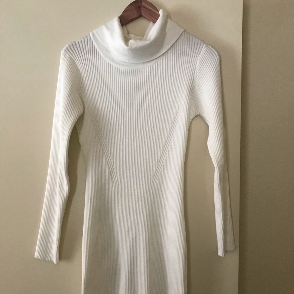 White medium sweater dress